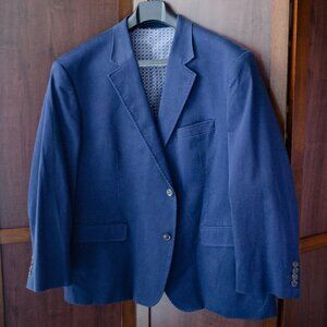Oak Hill Navy Linen-Blend Sport Coat 2XL